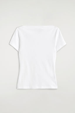 CAMISETA ALGOD?N CUELLO BARCO SLIM FIT - H&m фото 2