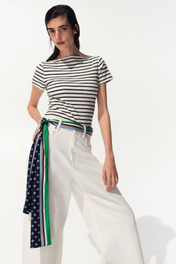 Top de algod?n con escote barco - H&m фото 9