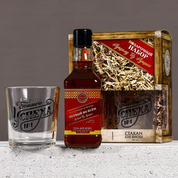 УЦЕНКА Набор Первому во всём, гель для душа, 250 мл и стакан для виски - Чистое счастье фото 2