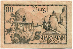 Банкнота 80 геллеров 1920 года Австрия  Вихтванг (нотгельд)