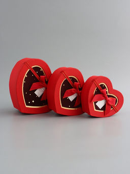 Набор подарочных коробок 3 в 1 сердца, 22?20?9; 18.5?17?7.5; 16?14?6 см