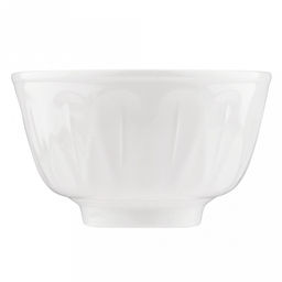 "Роса" Пиала фарфоровая 400мл, д11,5см, h6,9см, рельефный борт, белый (Китай)