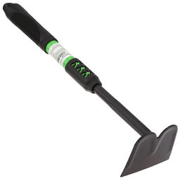 Чибис Мотыга прямая, 40,5х10х8см, сталь А3, окрашенная, цвет - черный матовый, цветная металлическая, прорезиненная ручка, с отверстием для подвешивания, цвет - зеленый (Китай)