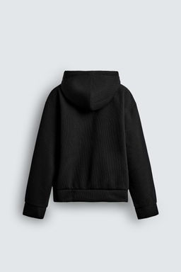 RIB KNIT ZIP-UP HOODIE - Zara фото 8