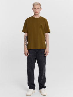 Футболка мужская хаки с вышивкой на груди - Mark formelle фото 3