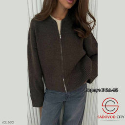 Свитер женский с молнией однотонный - Bruno фото 7