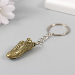 Цена за 12 шт. Брелок металл "Футбольный кед" 1,5х1х4 см