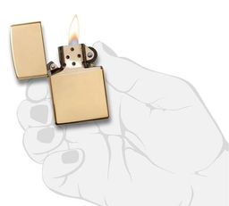 Зажигалка ZIPPO классическая с покрытием Глянцевая латунь | Classic High Polish Brass 254B  фото 3