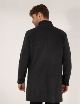 Antrasit Slim Fit Palto - Pierre cardin фото 5