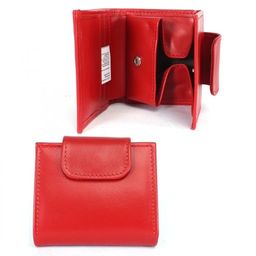 Портмоне женское Croco-ПР-906 натуральная кожа 1 отд, 4 карм, красный матовый (16) 239904