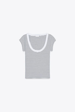 ROUND NECK T-SHIRT - Zara фото 25