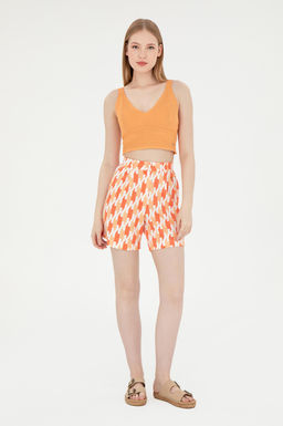 Женские трикотажные шорты пудрового цвета Неожиданная скидка в корзине