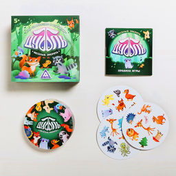 Настольная игра на реакцию и внимание Дуббль. Веселые зверята, 55 карт - Лас играс фото 3