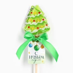 Цена за 2 шт. Леденец на палочке С новым годом, вкус гуава, 15 г - Фабрика счастья фото 2