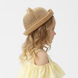 Шляпа с ушками MINAKU, размер 48, бежевая