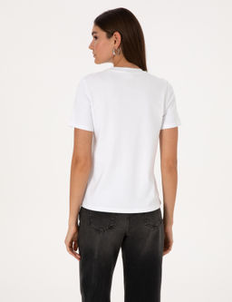 Beyaz Regular Fit Basic Ti__rt - Pierre cardin фото 5
