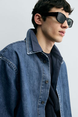 SHORT SLEEVE DENIM SHIRT - Zara фото 7