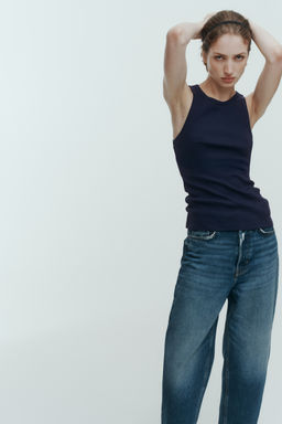 Camiseta sin mangas en canal? de mezcla de seda - H&m фото 9