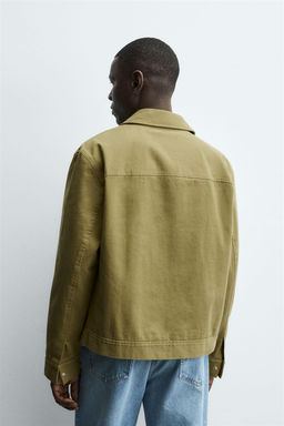 TEXTURED ZIP-UP OVERSHIRT - Zara фото 3