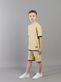 CSJB 90306-31K Комплект для мальчика (футболка, шорты),бежевый