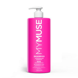 MYMUSE для волос шампунь 1000мл Укрепляющий SOS восстановление
