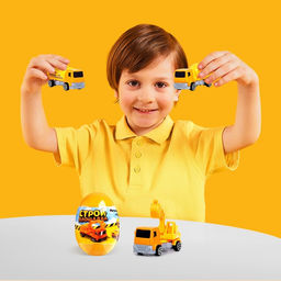 Машинка-сюрприз в яйце Стройплощадка, МИКС - Автоград фото 4