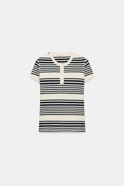 CAMISETA CUELLO PANADERO RAYAS / rayas