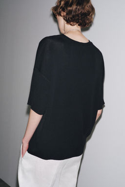 OVERSIZE PLAIN KNIT TOP - Zara фото 3