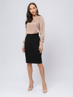 Юбка черного цвета длины миди - 1001dress фото 2