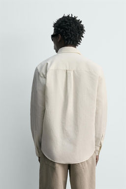 CAMISA REGULAR FIT C??AMO - ALGOD?N / Blanco - Zara фото 3