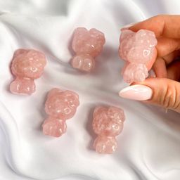 Фигурка Кошечка "Hello Kitty" из мадагаскарского Розового кварца