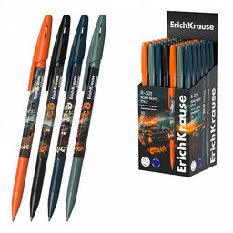 Цена за 50 шт. Ручка шариковая ErichKrause R-301 Stick Road Beast 0.7, цвет чернил синий (в коробке по 50 шт.)