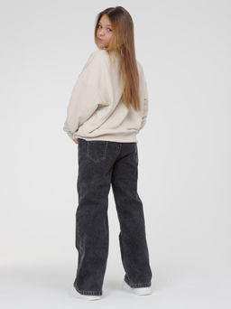 Джинсы-трубы утеплённые для девочек - Синий мир фото 9