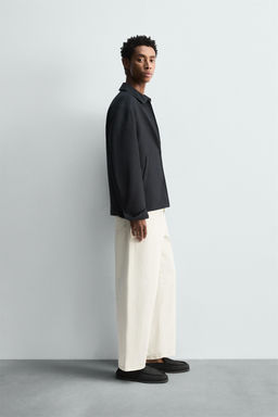WOOL ZIP-UP OVERSHIRT - Zara фото 4