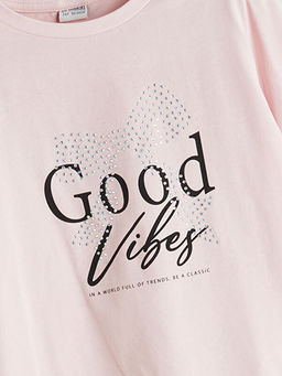 Bisiklet Yaka Ta?l? K?z ?ocuk Ti??rt