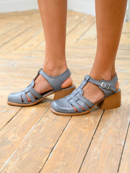 Босоножки 5035.23663bе.Вакса серая +коричневый