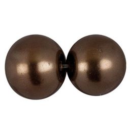 Бусина стеклянная Zlatka GBP-06 14 мм 30 шт на подложке в пакете с европодвесом №21 коричневый