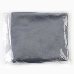 Ткань для рукоделия, плюш, тёмно-серый, лоскут 50×50 см