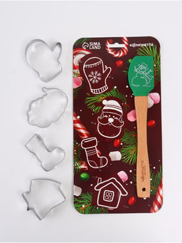 Формы для выпечки новогодние Сладкая сказка, 4 шт. + лопатка - KONFINETTA фото 3