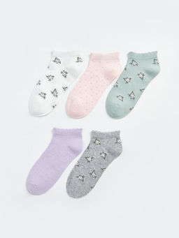 Desenli Kad?n Patik ?orap 5li Paket