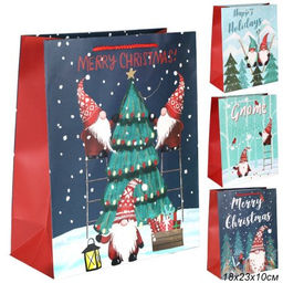 Цена за 12 шт. Пакет подарочный 18x23x10см / 5382M /уп 12/720/Новый год