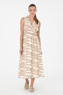 Женское тканое платье цвета хаки Неожиданная скидка в корзине - U.s. polo assn фото 3