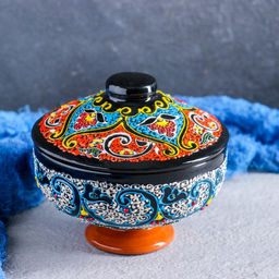 Сахарница узбекская Риштанская Керамика «Самарканд», 300 мл, МИКС