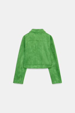FAUX SUEDE CROP JACKET - Zara фото 18