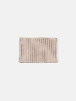 Снуд из смесовой шерсти Ваниль вертикальная вязка