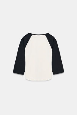 CONTRAST HEAVY COTTON T-SHIRT - Zara фото 3