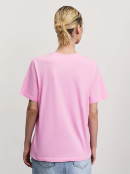 Базовая футболка с V-образным вырезом из хлопка / Zarina  фото 5