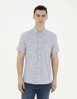 Lacivert Regular Fit K_sa Kollu G_mlek