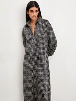 Платье-рубашка миди с принтом - Emka фото 3