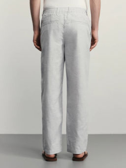 Брюки relax fit со льном / Zarina  фото 5